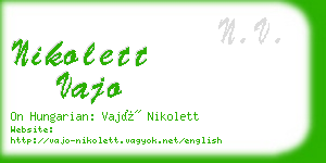 nikolett vajo business card